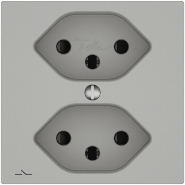 Presa EDIZIO.liv SNAPFIX® 2×T13 1×S con shutter grc 