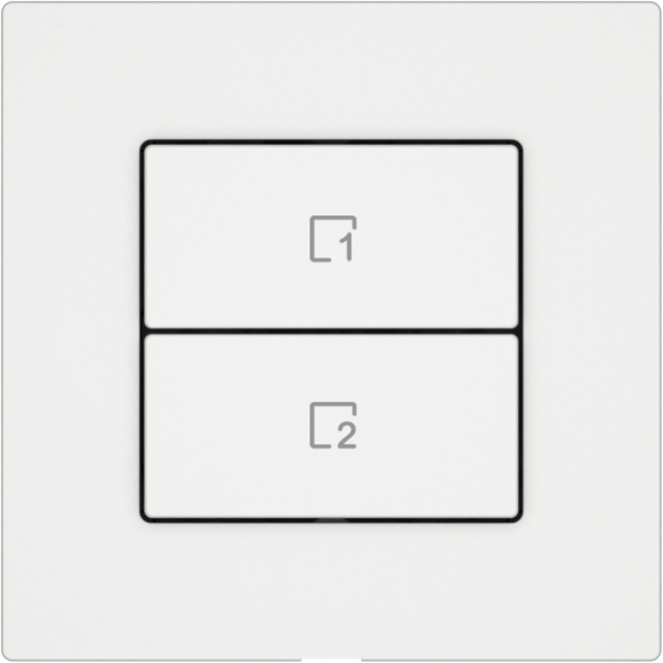 Szenentaster EDIZIO.liv Wiser SNAPFIX® 2 Szenen 2 Tasten WLAN ws 