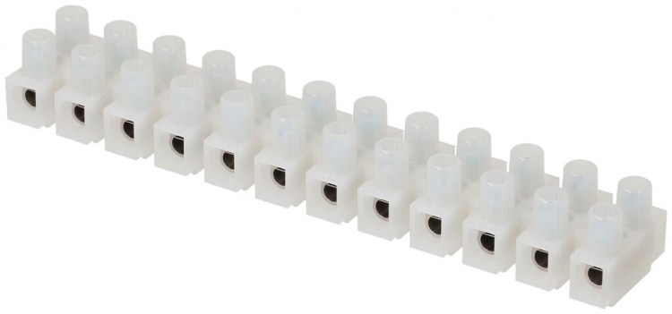 Morsettiera Adels-Contact 12P 0.5…2.5mm² 24A 450V interasse 10mm bianco 