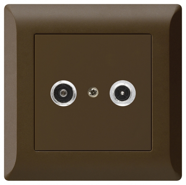 Prise antenne ENC kallysto.line R/TV 23dB 2GHz brun 