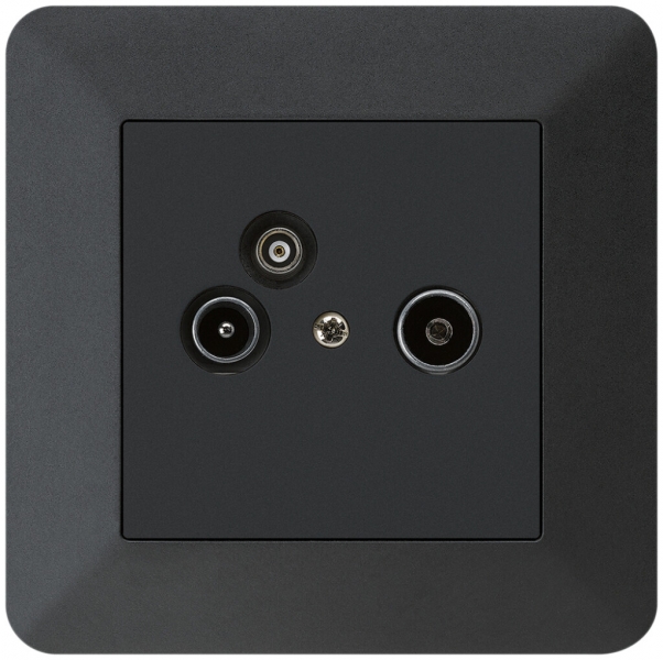 Prise pour antenne ENC R/TV/données kallysto.trend 2GHz 19db noir 