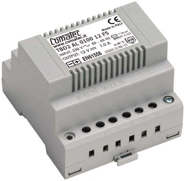 Alimentazione AMD Comatec TBD2, IN: 230VAC, OUT: 24VDC/12W, lisciato, 5UM 