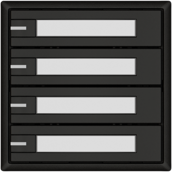 Pulsante KNX RGB EDIZIO.liv SNAPFIX® sensore temp.RGB-LED targ.4× com.1T ne 