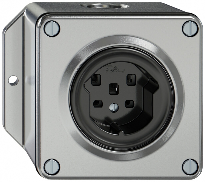 Prise AP ELEMENT SNAPFIX® 1×type 25 16A 440V IP20 alu 