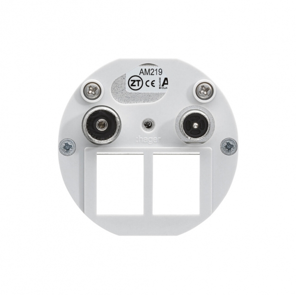 Intérieur pour prise multimédia Hager R/TV montage E 19dB 2GHz 