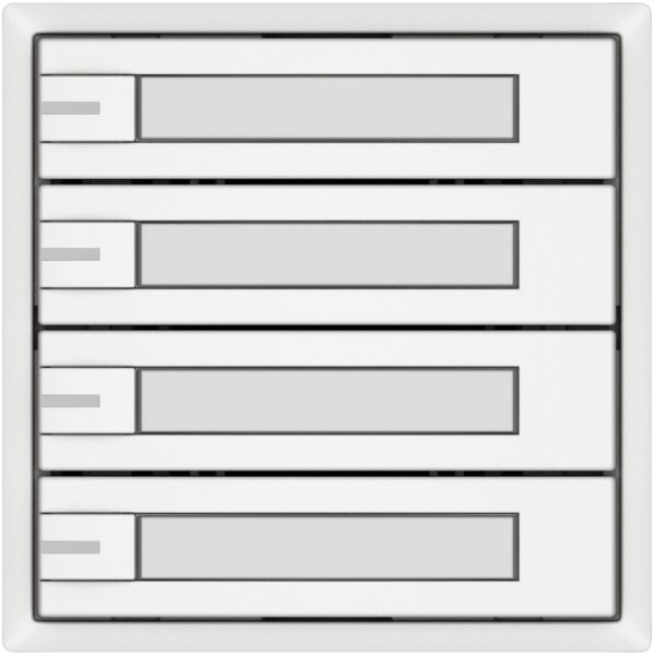 Poussoir KNX RGB EDIZIO.liv SNAPFIX® capteur temp.RGB-LED étiqu.4×com.1T bc 