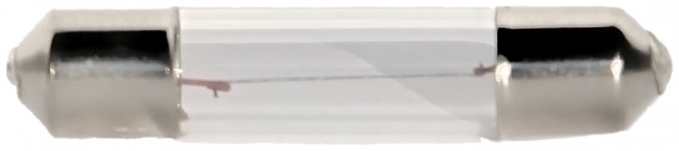 Lampe soffite à incandescence 6×30mm 12V 3W clair 