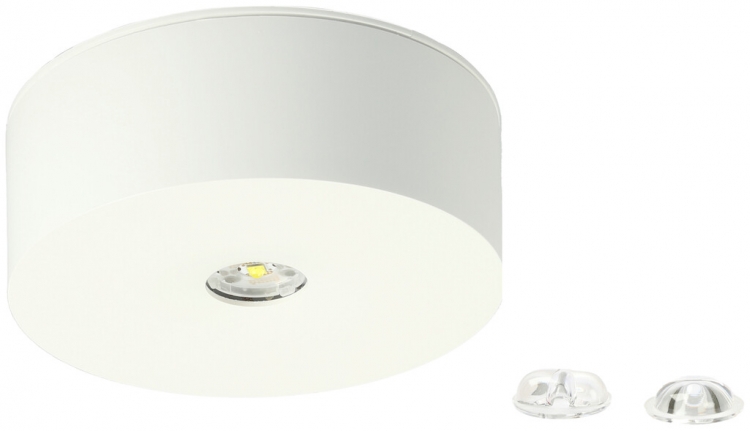 Lampada d'emergenza LED AP AWIL-DL-421-WB Ø100mm 3.7W 230VAC 1h 240lm 