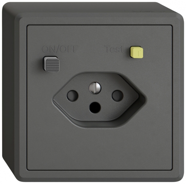 Prise FI AP EDIZIO.liv 1×T13 avec shutter grf 