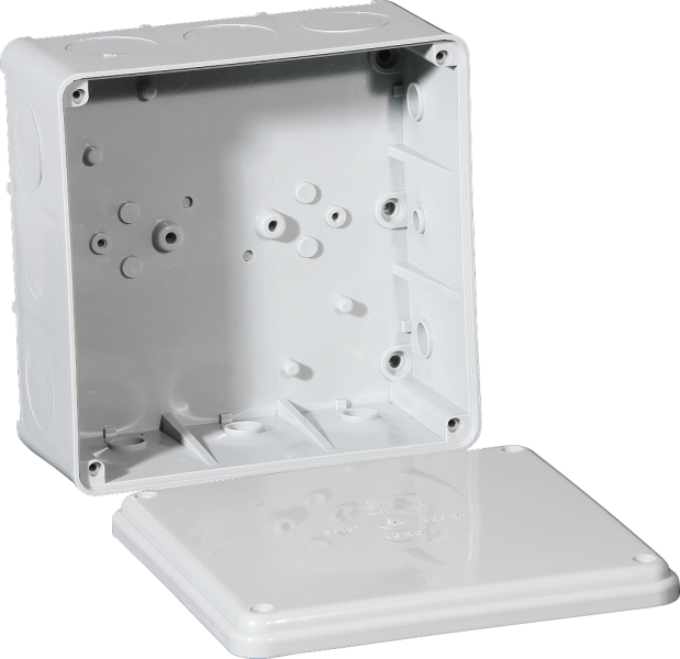 Boîte de dérivation 142×142×71mm, pour entrées de câble, sans bornes, IP54 