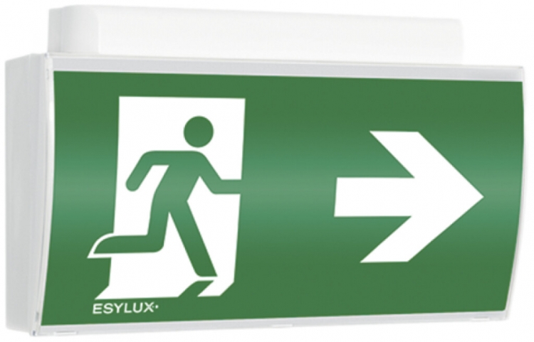 Luminaire de secours ESYLUX SLE LEDi SC/C montage mural 