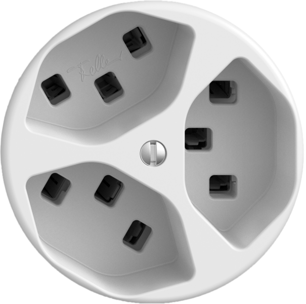 Presa STANDARDdue 3×T23 bianco 