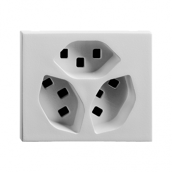 Presa INS FH FLF 3×T23 st bianco 