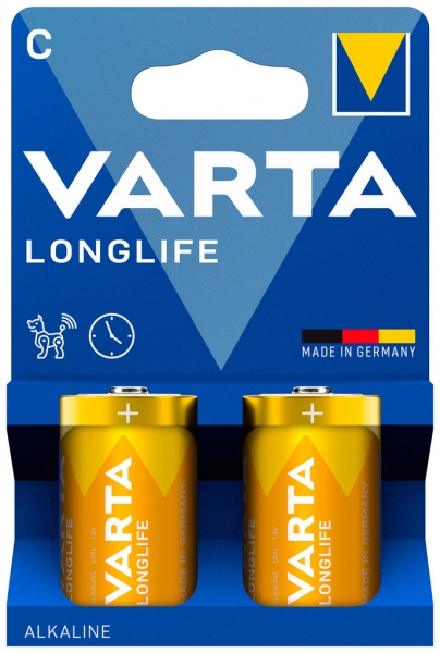 Batterie VARTA Consumer Longlife C Alkali-Mangan 1.5V Blister à 2 Stück 