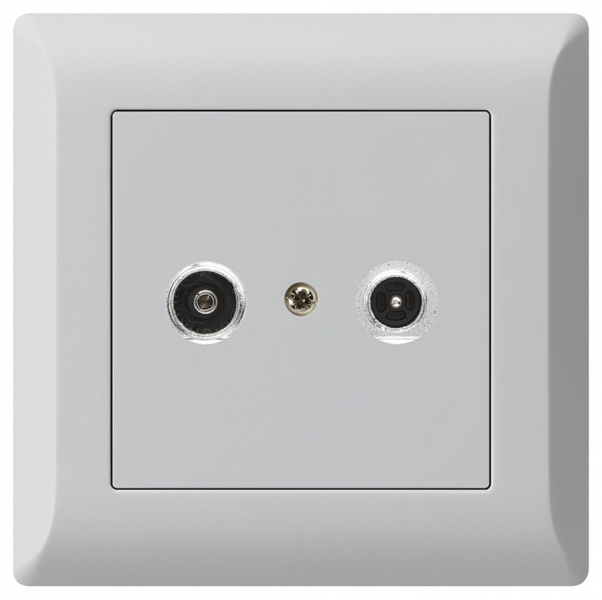 Prise antenne ENC kallysto.line R/TV 14dB 2GHz gris clair 