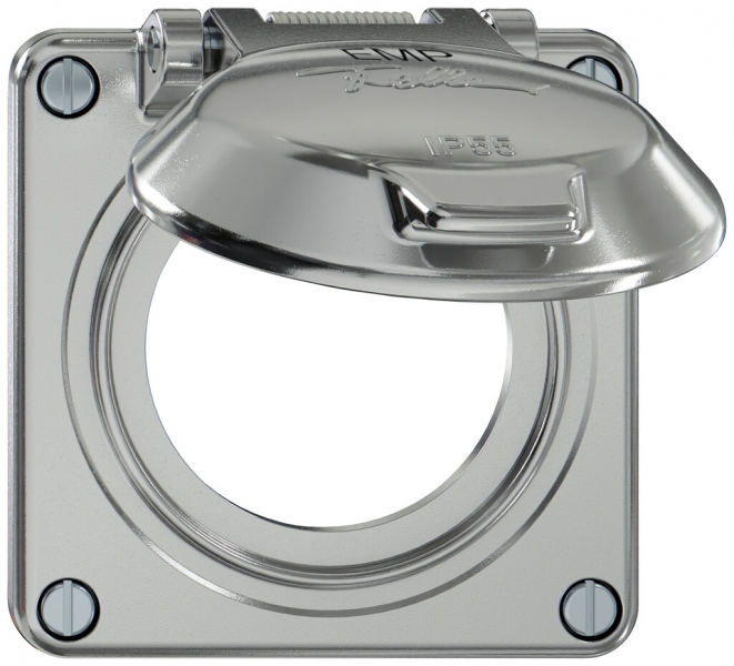 Parte superiore ELEMENT SNAPFIX® c.coperchio ribaltabile c.simbolo EMP Ø53mm all 