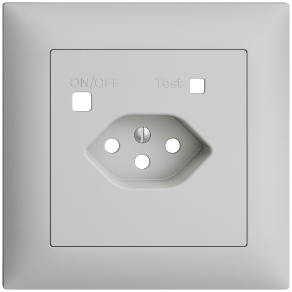 Kit frontal EDIZIOdue pour prise FI FMI, T13, gris clair 