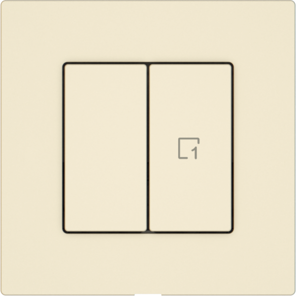 Druckschalter EDIZIO.liv Wiser SNAPFIX® 1 Kanal 1 Szene 2 Tasten cr 