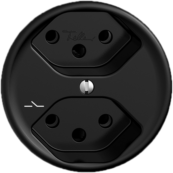 Prise ENC STANDARDdue 2×T13 1×S noir 
