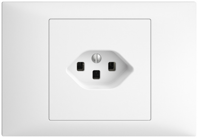 Presa INS EDIZIOdue T23 16A bianco, con morsetti innest. 