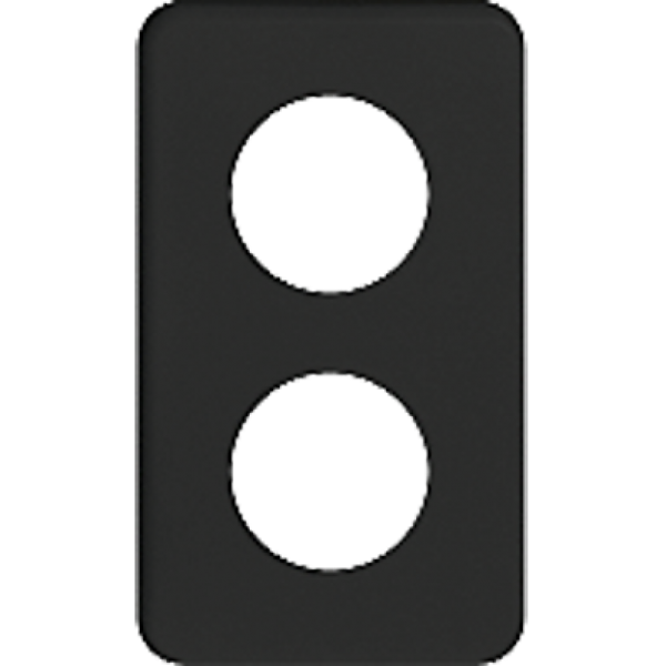 Placca di copertura I-I 2×43mm nero 