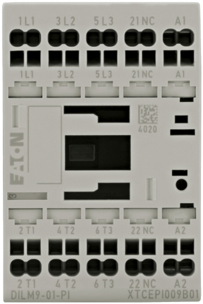 Contattore di potenza Eaton, 3P 4kW, 1R, 24VDC, Push-in 