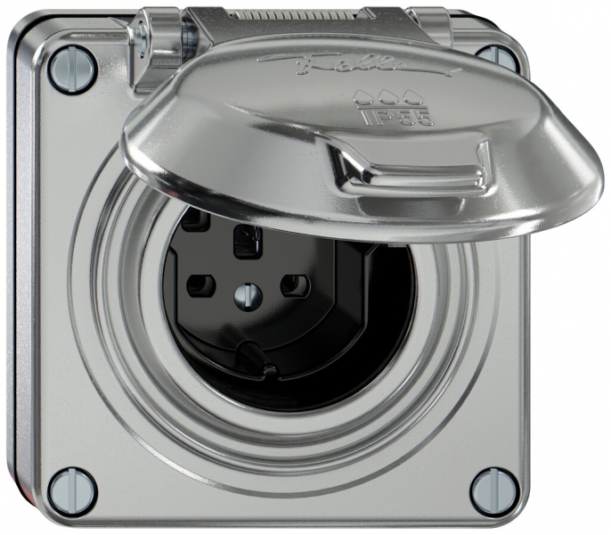 Presa INC ELEMENT SNAPFIX® 1×tipo 25 16A 440V con coperchio IP55 all 