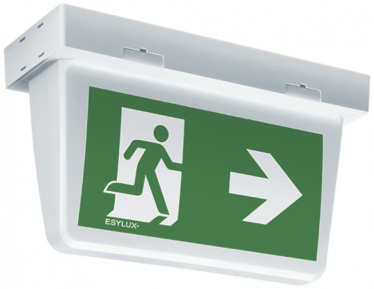 Luminaire de secours ESYLUX SLX 32 LEDi High Cover 8h, blanc 