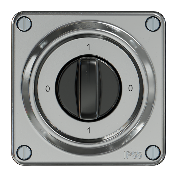 Interrupteur rotatif ELEMENT SNAPFIX® 1P 16A 400V 0-1-0-1 alu 