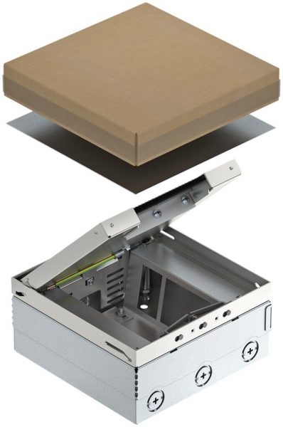 Pozzetto a pavimento Bettermann UDHOME4 per 6 FLF con uscita a spazzole 