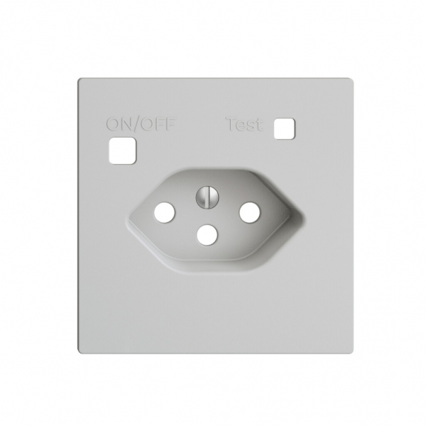 Frontset EDIZIOdue zu FI-Steckdose F, T13, hellgrau 