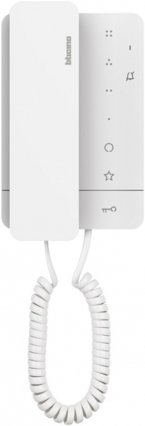 Poste intérieur audio Bticino CLASSE 100 A16M, 2 fils, blanc 