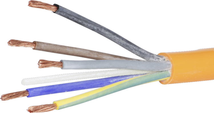 Kabel EPR-PUR 5×10mm² 3LNPE orange Eine Länge