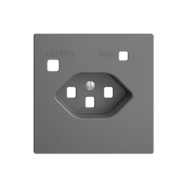 Kit frontale EDIZIOdue per presa FI F, T23, grigio scuro 