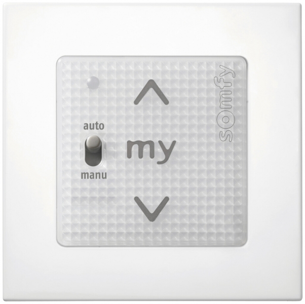 Telecomando RF muro INC Somfy Smoove 1 A/M io, con telaio, Pure 