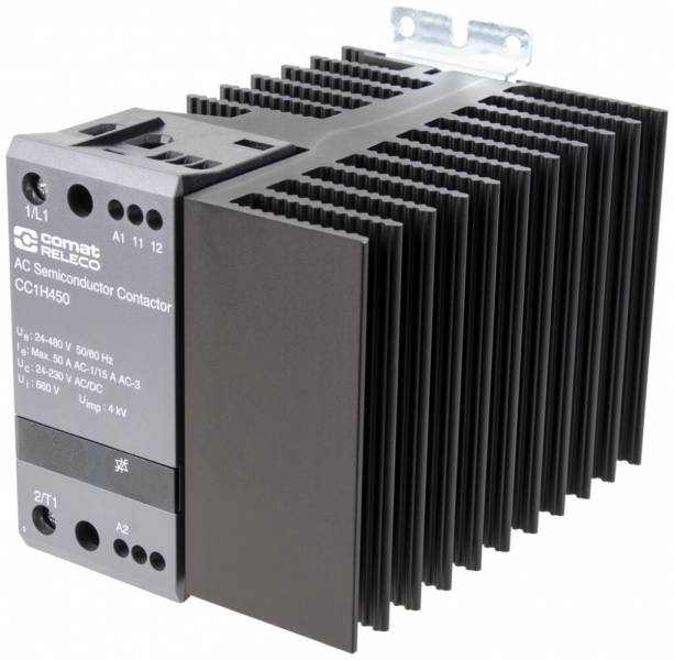 Contattore semiconduttore ComatReleco CC1H450, 24…230VUC, max. 50A/24…480VAC 