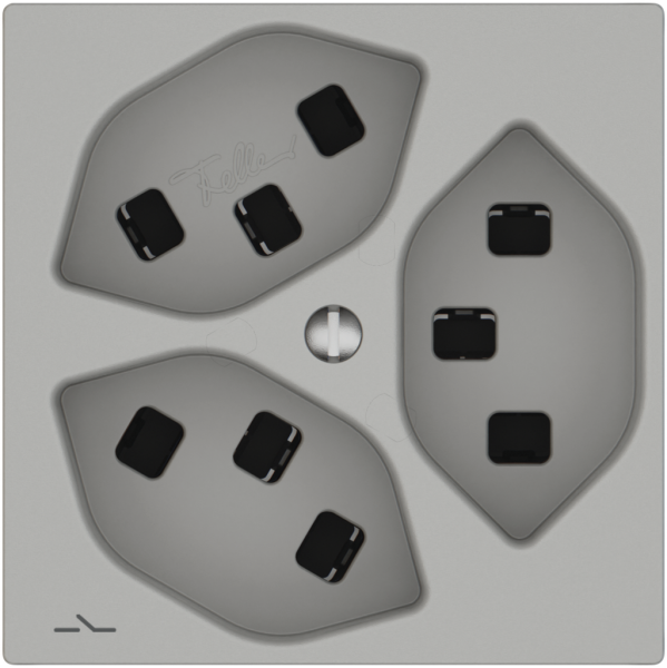 Prise EDIZIO.liv SNAPFIX® 3×T23 1×S grc 