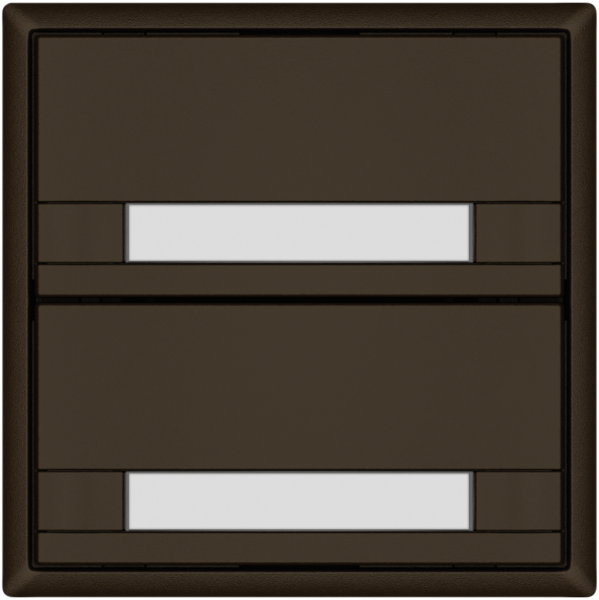 Poussoir KNX RGB EDIZIO.liv SNAPFIX® capteur temp.s.LED étiqu.2× comm.2T br 