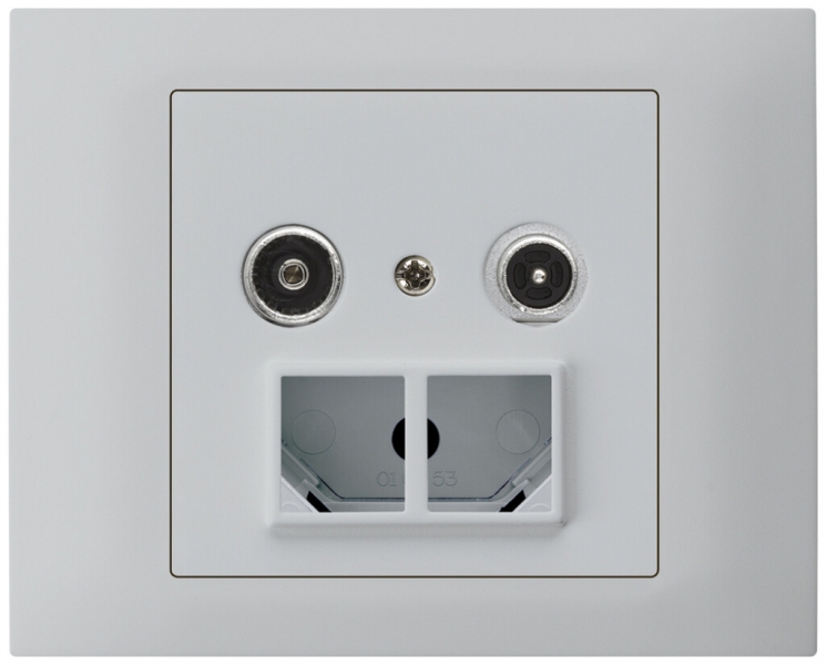 Presa multimedia INS kallysto R-TV c.scat.INS G3 mont.T 19dB 2GHz grigio chiaro 