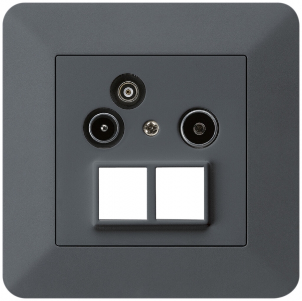 Prise pour antenne ENC R/TV/données kallysto.trend HMS 2GHz 19db anthracite 