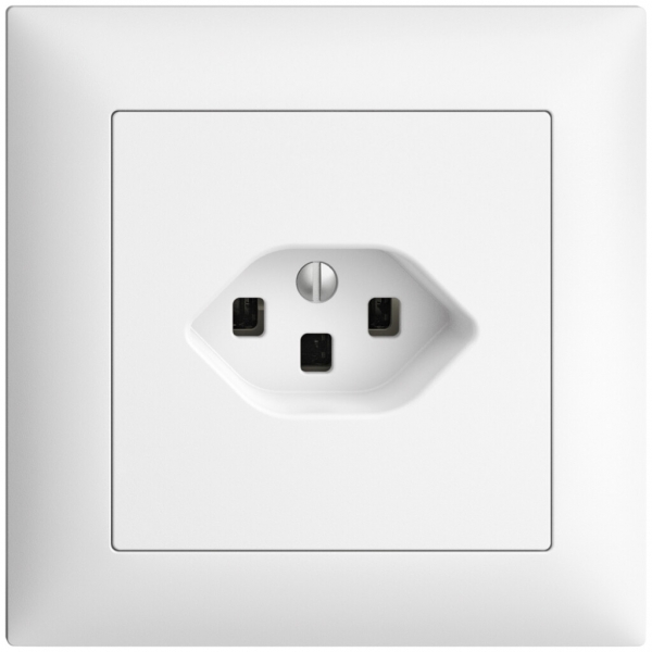 Presa INC EDIZIOdue T23 16A bianco con morsetti innest. 88×88×41mm 