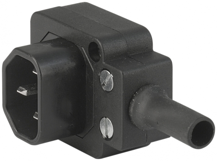 Fiche d'appareils universelle L+N+PE 10 A 250V noir 