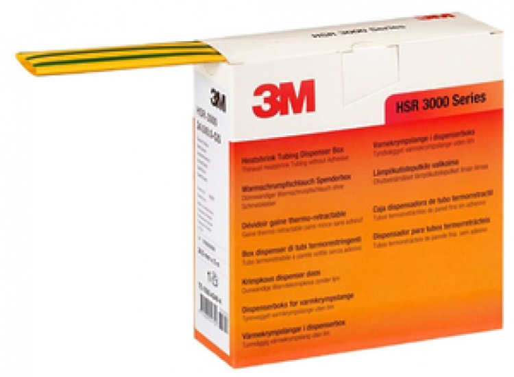 Guaina retrattile 3M HSR/9/3 verde/giallo 7m 
