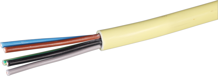 Câble d'installation FE05C 5×1.5mm² 3LNPE jaune Cca Une longueur