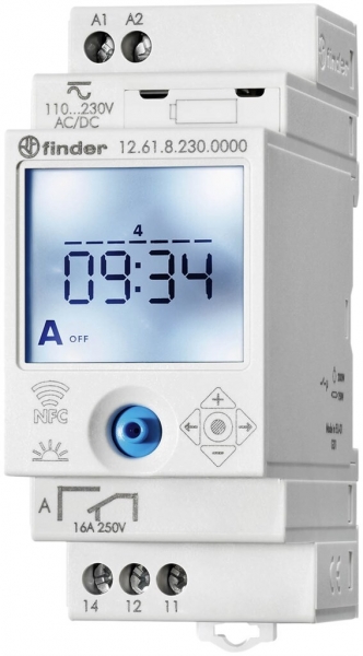 Timer settimanale AMD Finder 12.61, 1C 16A 230VAC NFC 2UM 