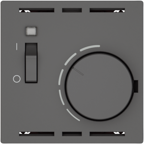 Thermostat d'ambiance EDIZIO.liv SNAPFIX® avec interrupteur 230VAC 50Hz grf 