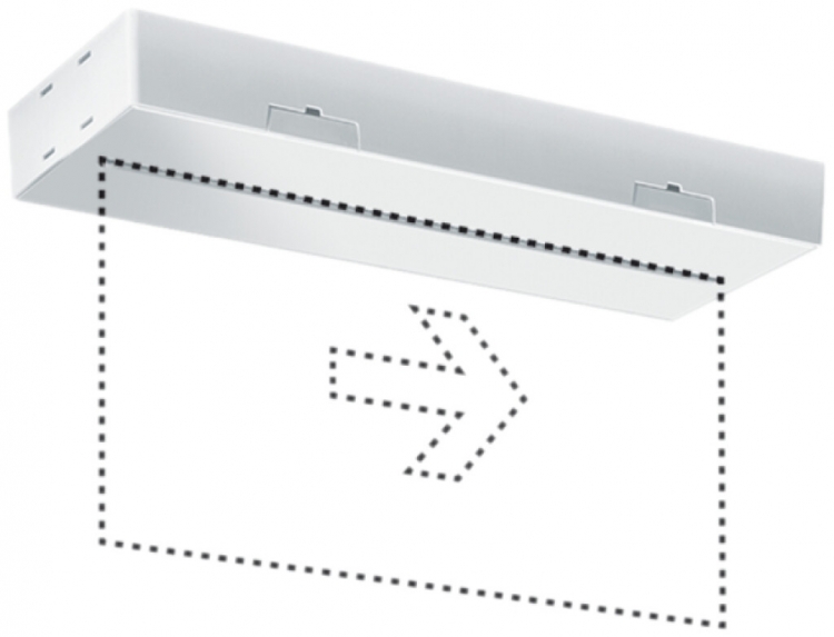 Luminaire de secours ESYLUX SLX 32 LEDi Display 3h, sans picto.bc 