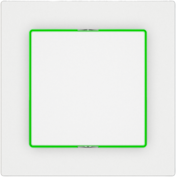 Poussoir EDIZIO.liv SNAPFIX® ARK/1P éclairage latéral vert bc 