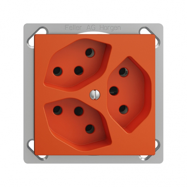 Prise INC EDIZIOdue 3×T13 orange 