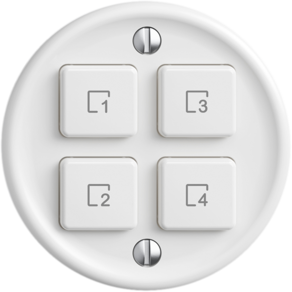 Poussoir scènes STANDARDdue Wiser SNAPFIX® 4 scènes 4 touches WLAN bc 